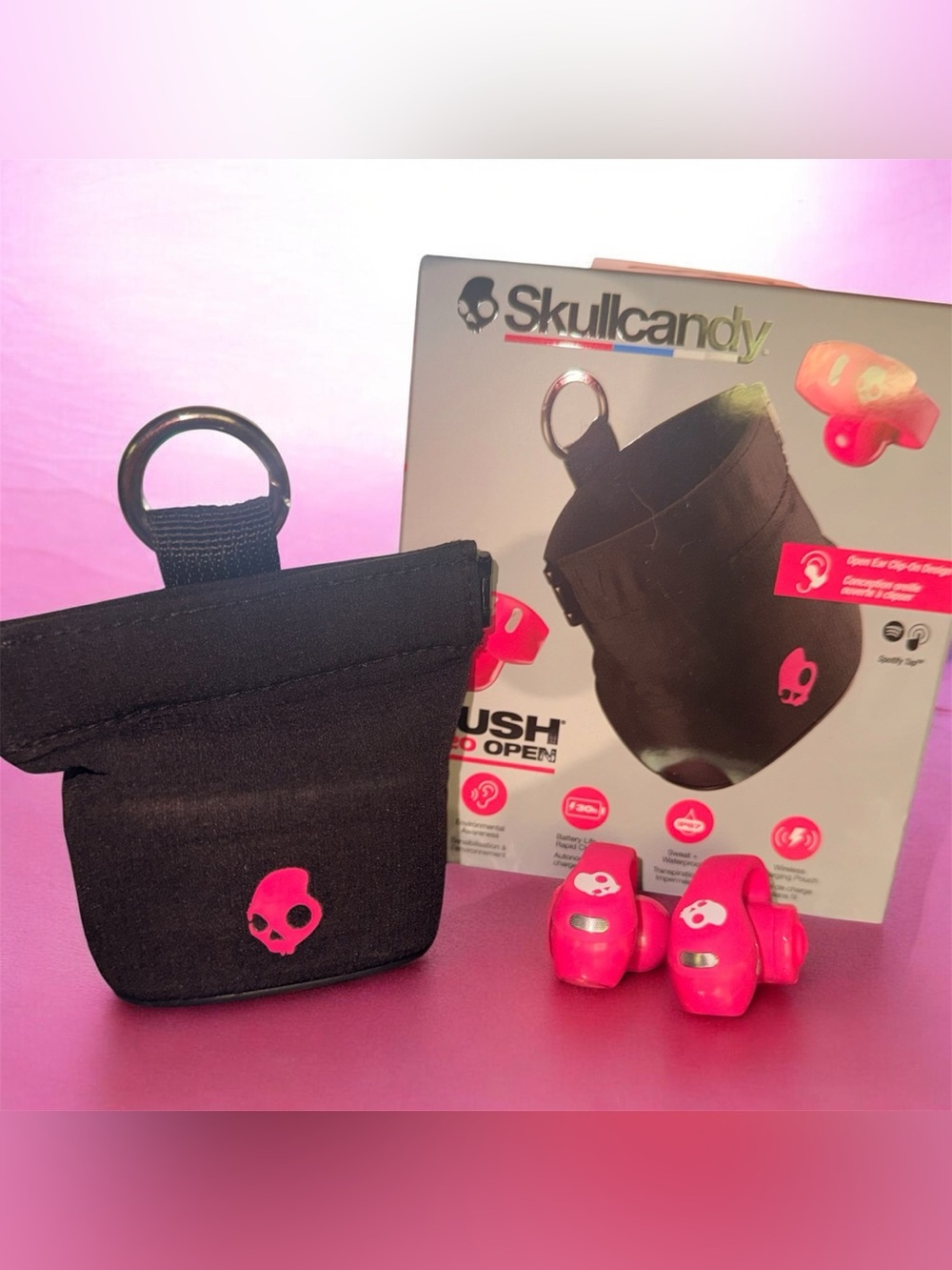 Skull candy push open ear buds